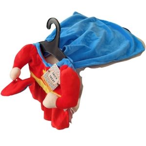 Superhero Puppy Outfit with Cape for 14" back